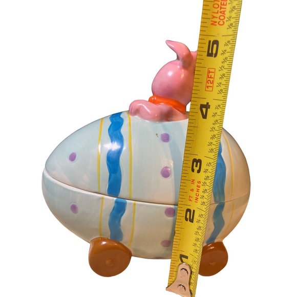 Easter Bunny in Egg Shaped Car Treat Jar Decor - Picture 12 of 12